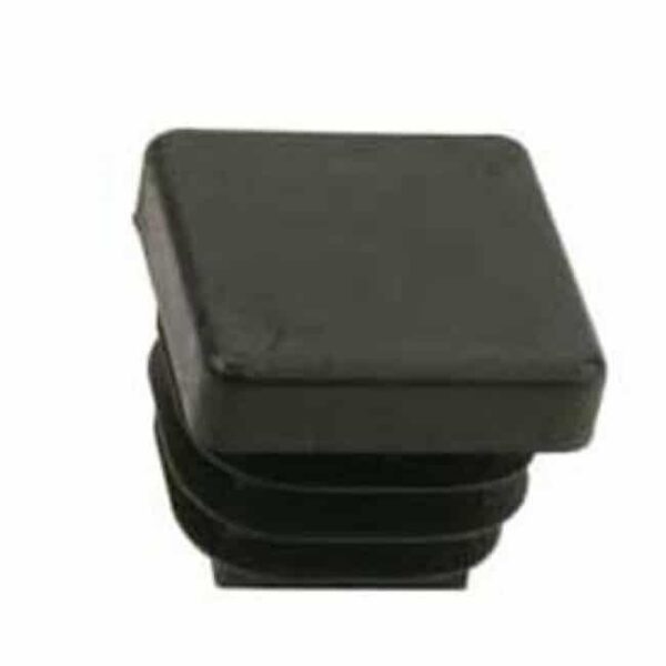Buisstop vierkant, zwart kunststof 30 x 30 mm lamelstop per 4 stuks - Bladi
