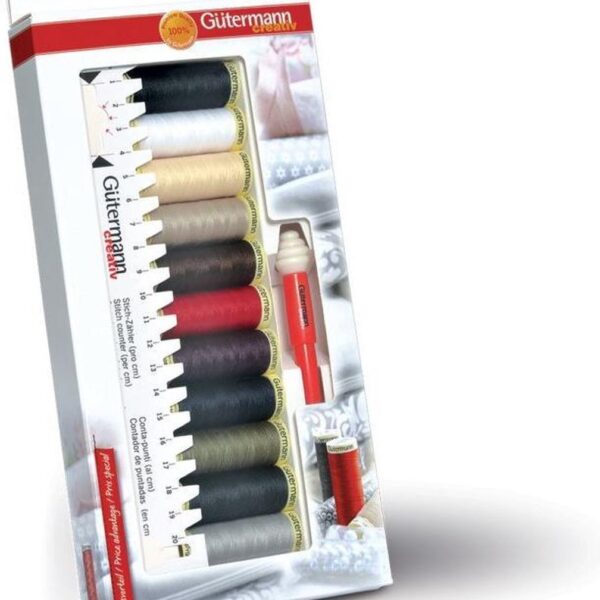 Gutermann naaimachinegaren set met tornmesje en lineaal - Bladi