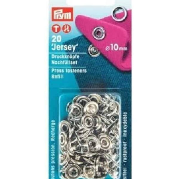 Jersey drukknopen 20 stuks 10 mm navulverpakking - Bladi