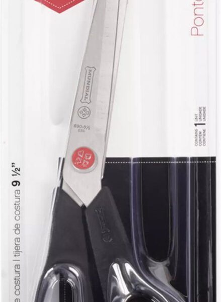 Mundial Versterkte Naaischaar - 24,1 cm - Zwart - Ergonomische Handgreep - Bladi