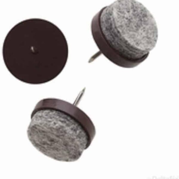Viltnagel, nylon bruin met nagel diameter 30 mm per 16 stuks - Bladi